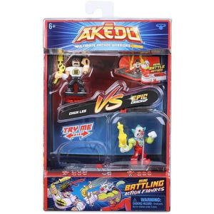 Akedo Ultimate Arcade Warriors Versus Pack - Chux Lee Vs Crackup, Multicolor (14257) - My Store