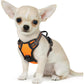 Eagloo Dog Harness for Large Dogs, No Pull Service Vest with Reflective Strips and Control Handle, Adjustable and Comfortable for Walking, No Choke Pet Harness with 2 Metal Rings, Orange, L