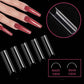 500 Pcs Clear Extra Long C Curve False Nail Tips,XXL C Curve Acrylic Fake Nail Tips with Bag for Nail Salon and DIY, Extra Long French Tips Half Cover Straight Square Nail Tips 10 Sizes - My Store