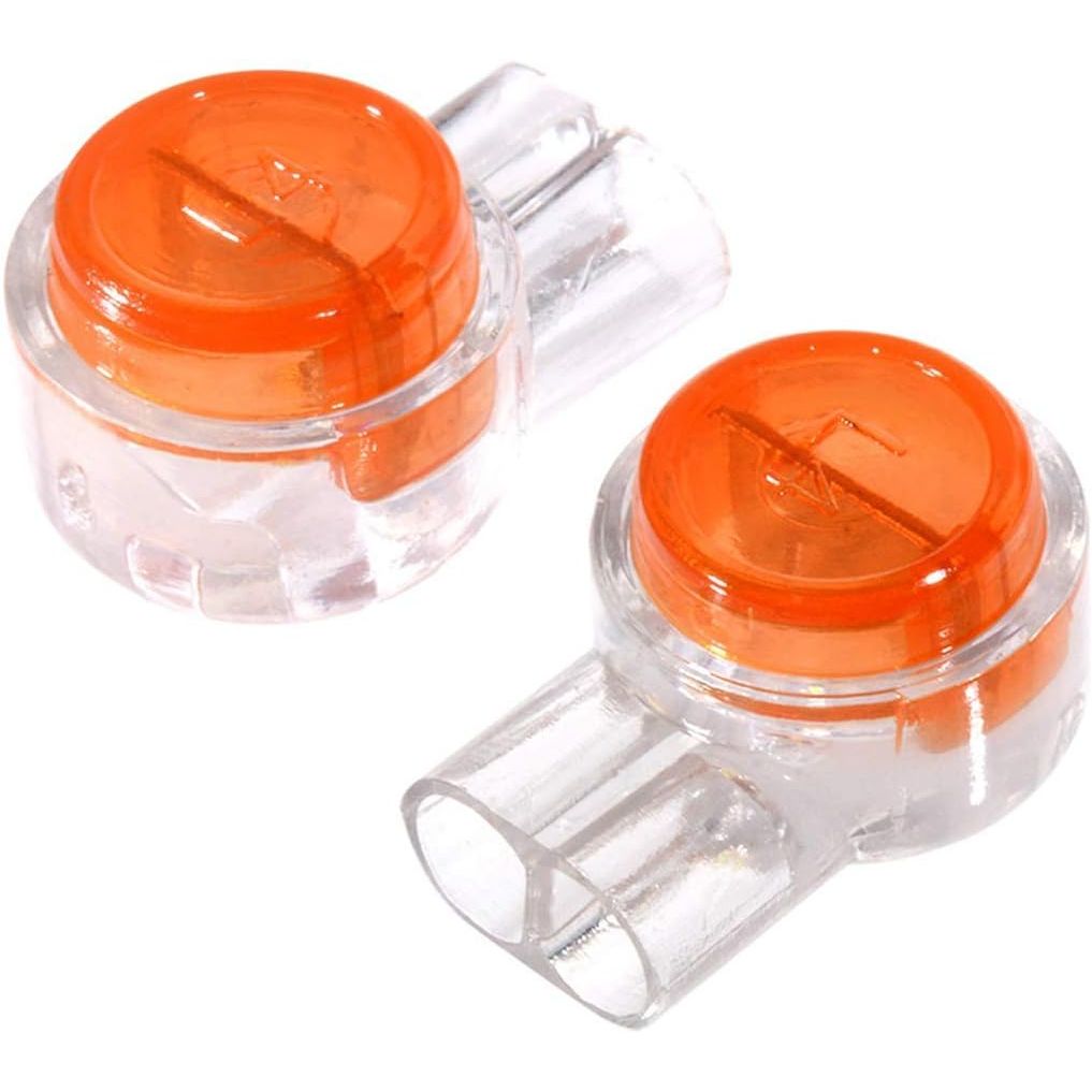 200 Pack UY Wire Connector Uvital Waterproof Clear Button Telephone Wire Connectors UY Butt Splice Connector Network Cable Terminals K1 (K1)
