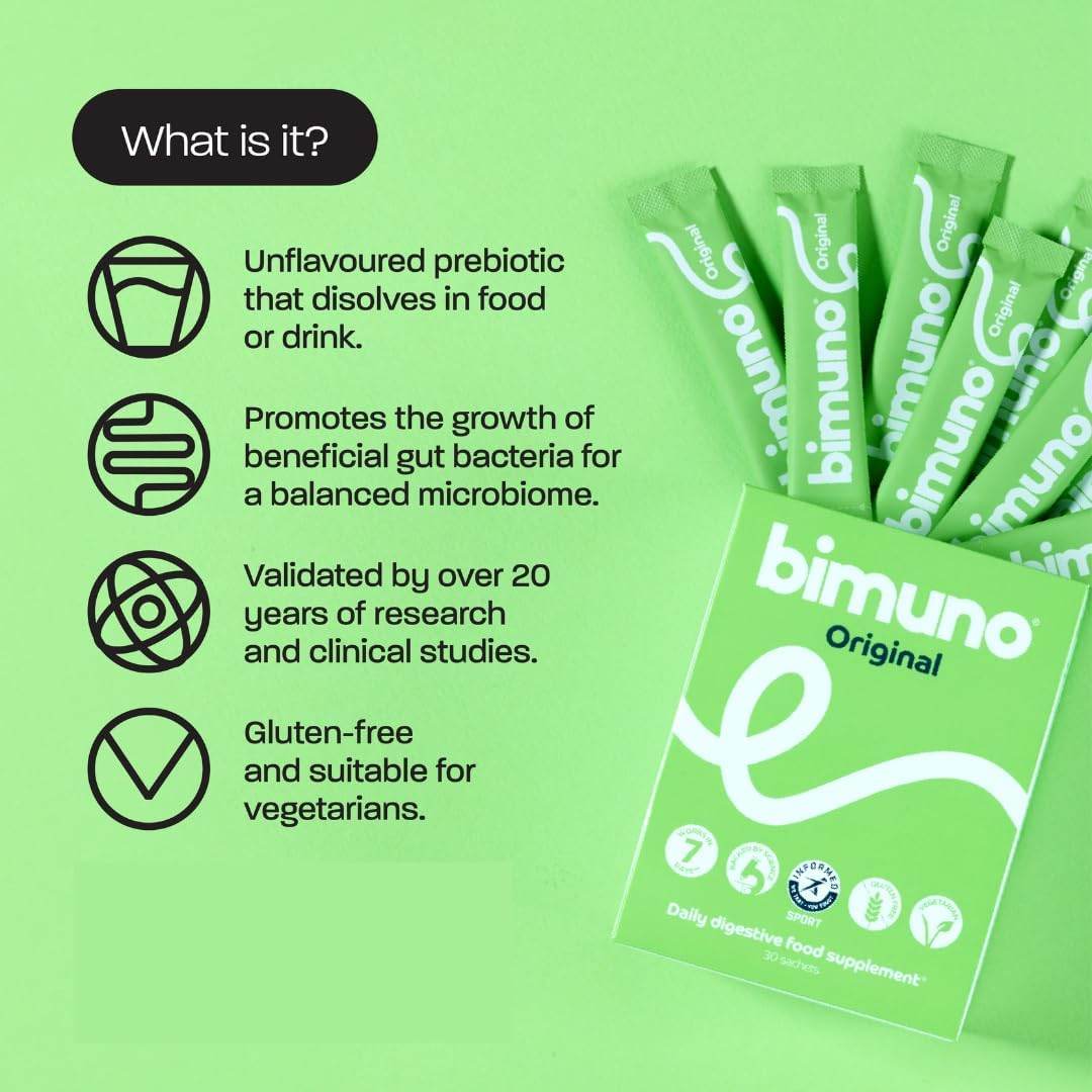 BIMUNO Original | Daily Gut Health Prebiotic | High Fiber Supplements, Vegetarian, Halal | 1 Pack (30 Sachets) - My Store