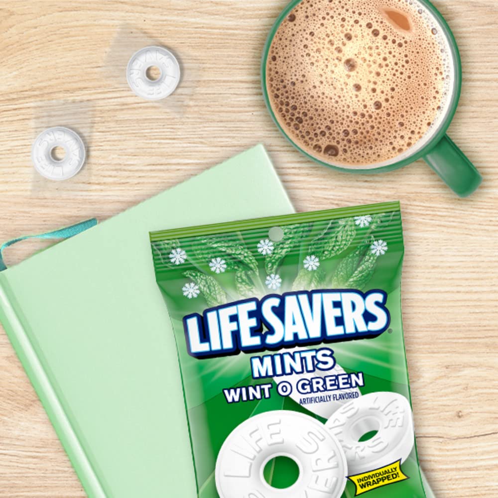 Buy now LIFE SAVERS Mints Wint-O-Green Hard Candy Bulk Mints, Hard Candies, Individually Wrapped Single Rolls, .84 Ounce, 20 Count Box at indiglob india