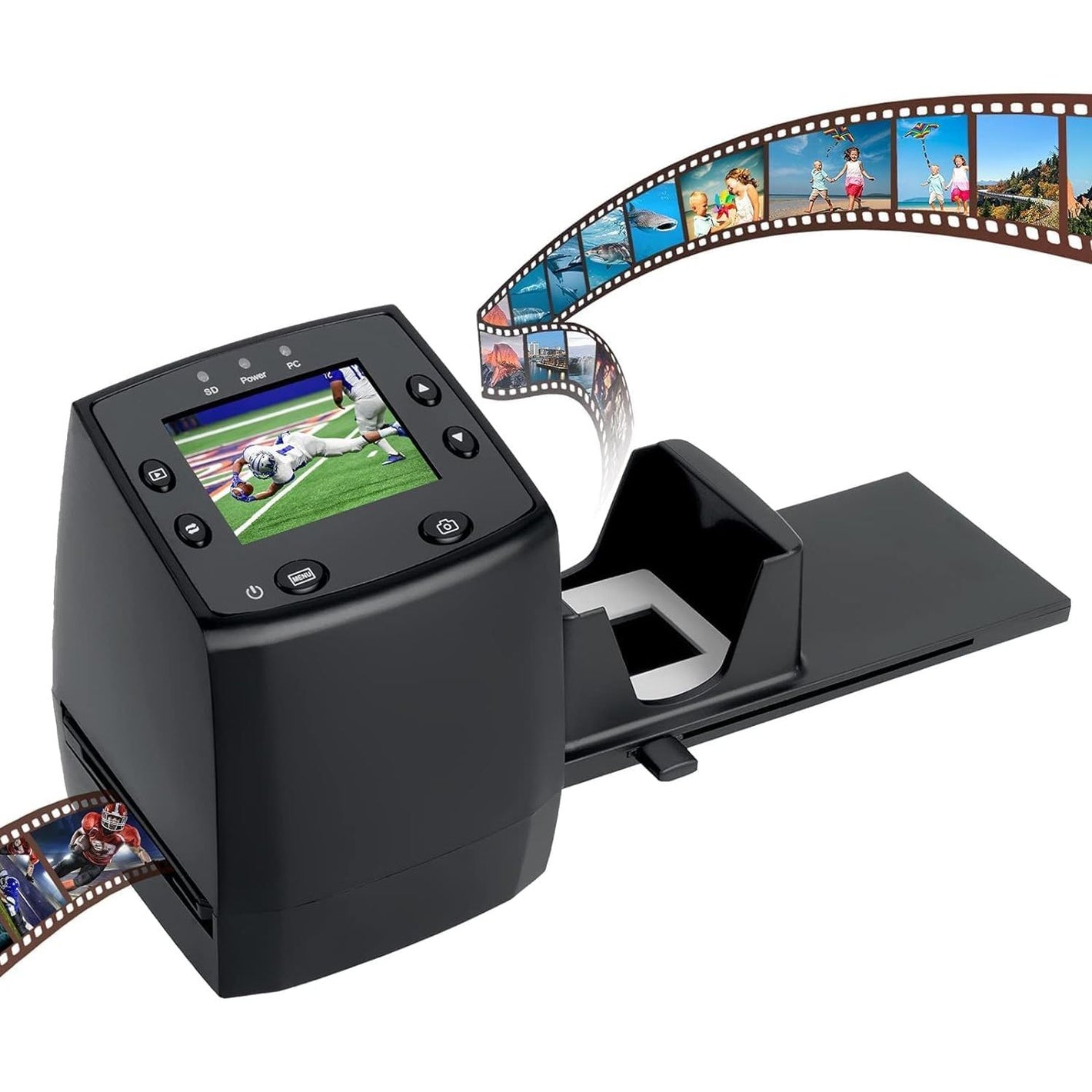 DIGITNOW! 135 Film Negative Scanner High Resolution Slide Viewer,Convert 35mm Film &Slide to Digital JPEG Save into SD Card, with Slide Mounts Feeder No Computer/Software Required