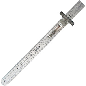General Tools 300/1 6-Inch Flex Precision Stainless Steel Ruler, Chrome