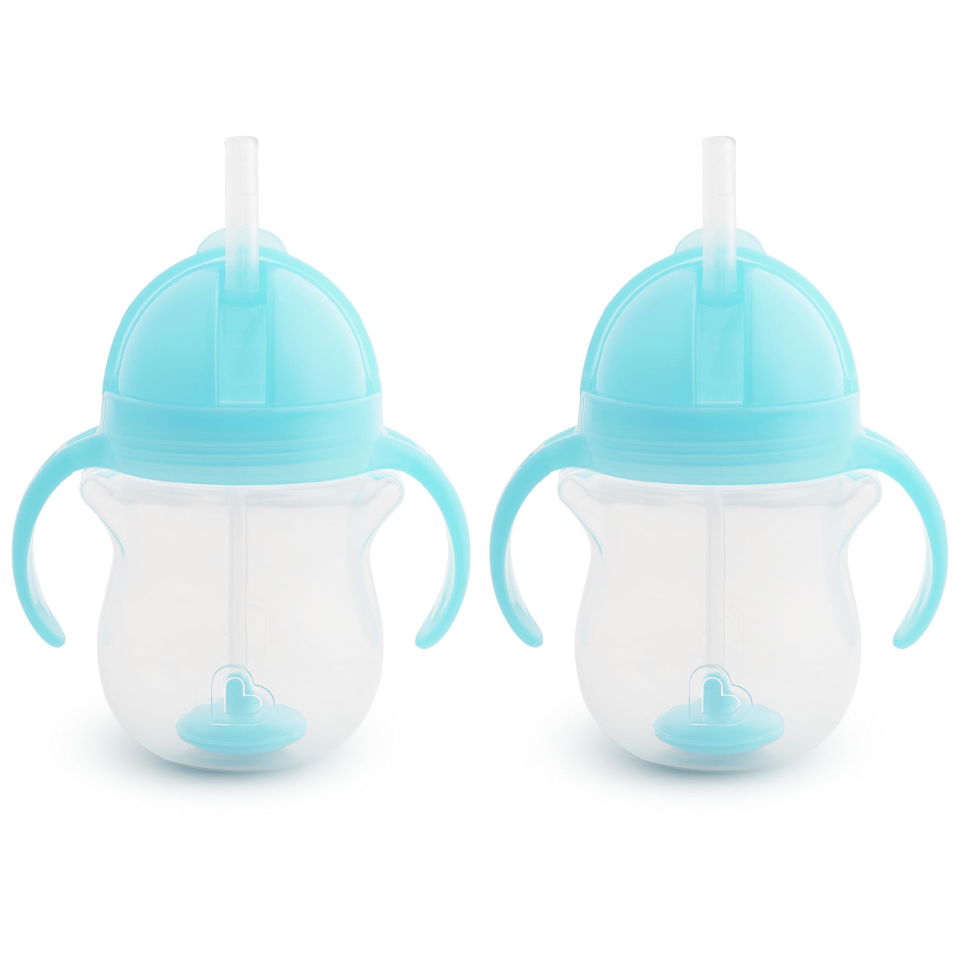 Buy now Munchkin Any Angle Sippy Cup for Toddlers, Spill Proof Weighted Straw Cup with Transition Handles for Babies 6 Months and Up, 7 Ounce, Blue at indiglob india