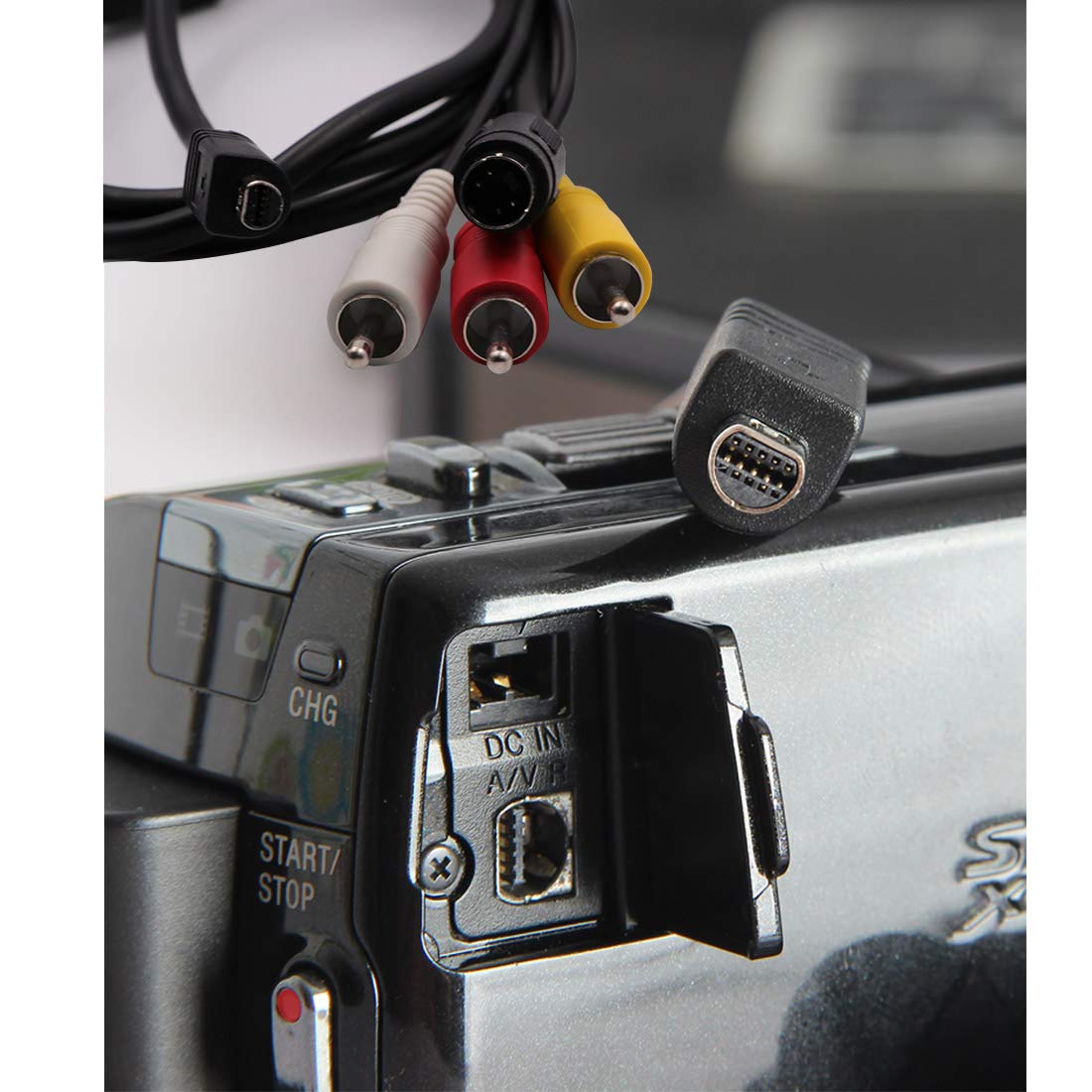 Buy now AV A/V Audio Video TV-Out Cable VMC-15FS Video Cable Cord for Sony Handycam Camcorder DCR-D/H/I/S HDR-C/H/S/T/U/X and More Models at indiglob india