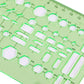 11 Pieces Geometric Drawings Templates Stencils Plastic Measuring Template Rulers Clear Green Shape Template for Drawing Engineering Drafting Building School Office Supplies - My Store