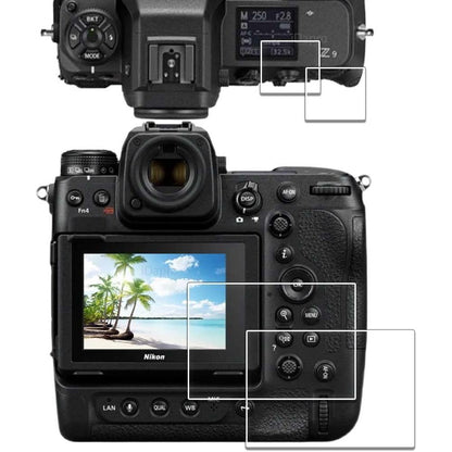 Screen Protector for Nikon Z9 Z 9/Z8 Z 8/Z5II Z5 II/Z6II Z6 II/Z7II Z7 II + Top Screen [2+2 Pack] Tempered Glass Easy Installation