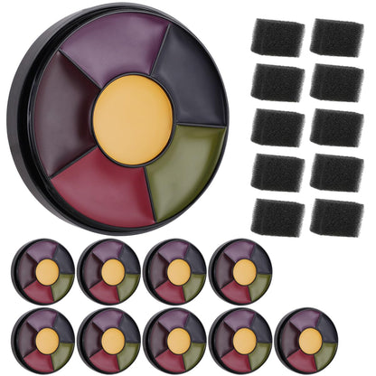 MEICOLY SFX Makeup Kit Scars Wax, Fake Blood Spray(2.1Oz) Halloween Special Effect Wound Modeling Skin Wax(1.67Oz) with Spatula, Black Stipple Sponge, Coagulated Blood Gel(1.06Oz),5ml Castor Sealer,02