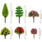 70pcs Mini Mixed Miniature Fake Trees Model Train Scenery Artificial Wargame Trees Model Railroad Scenery Diorama Supplies for DIY Landscape