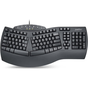 Perixx PERIBOARD-512B Wired Ergonomic Keyboard - Split Keyboard, Wrist Rest, Natural Typing - Wired USB Connectivity - US English - Black