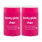 Body Glide For Her Anti Chafe Balm | Chafing stick with added emollients | Great for dry, sensitive skin and/or sensitive areas | Use on chest, bra, butt, groin, arm, and thigh chafing | 0.8oz