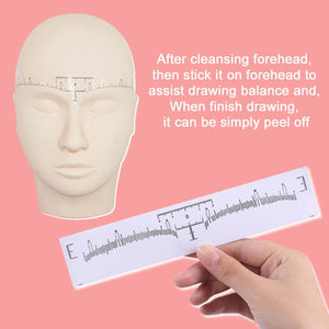 100 Pack Eyebrow Ruler, KINGMAS Disposable Brow Ruler Microblading Adhesive Eyebrow Sticker Stencil Guide Measuring Tool - My Store