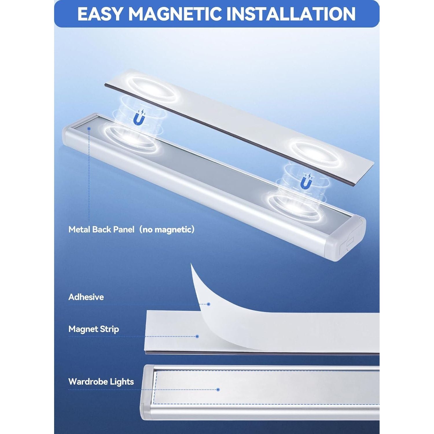 Buy now Under Cabinet Lights OxyLED 3 Pack Motion Sensor Lights Closet Only Battery Operated10 Led Wireless Indoor Motion Activated Cabinet Lights for Kitchen Pantry Stair Cannot Recharge at indiglob india