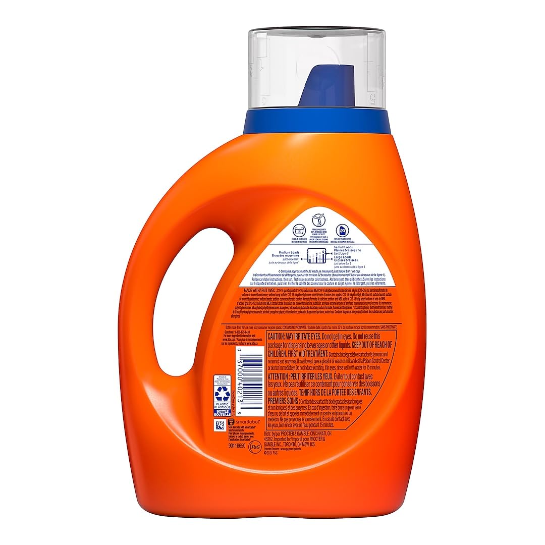 Buy now Tide Laundry Detergent Liquid Soap, Original, 32 Loads, 46 Fl Oz, 46 Fl Oz at indiglob india