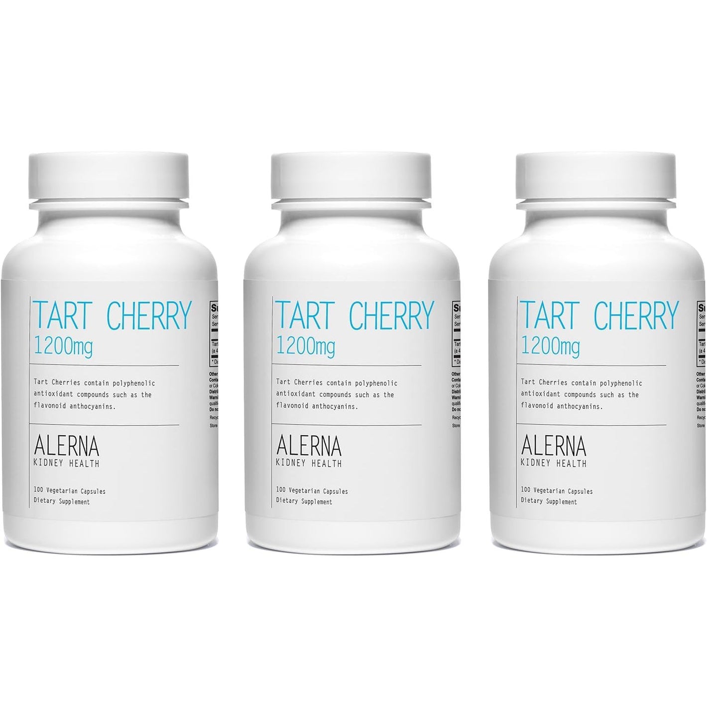 Tart Cherry Extract 1200 mg, 100 Vegetarian Capsules - (Pack of 3), Joint Health Support - Gluten Free, Non-GMO