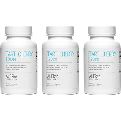 Tart Cherry Extract 1200 mg, 100 Vegetarian Capsules - (Pack of 3), Joint Health Support - Gluten Free, Non-GMO