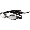 FINIS Lightning Goggles - Competitive Swim Goggles for Women & Men - Adjustable Straps - With 4 Interchangeable Nose Pieces - Silver/Mirror