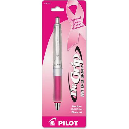 PILOT Dr. Grip Center of Gravity Refillable & Retractable Ballpoint Pen, Medium Point, Grip Color May Vary, Black Ink, Single Pen (36184)