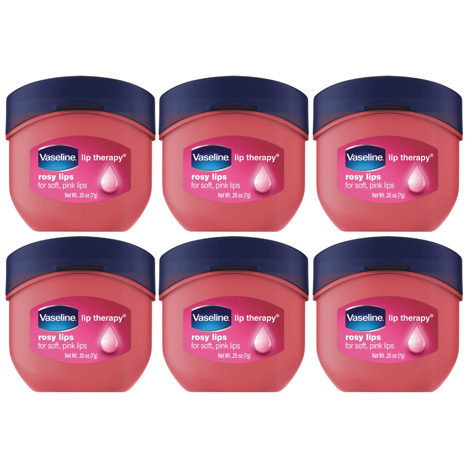Buy now Vaseline Lip Therapy Lip Balm Tin, Aloe Vera, 0.6 oz Pink,Rose 0.25 Ounce (Pack of 6) at indiglob india