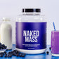 NAKED Mass - Natural Weight Gainer Protein Powder - 8 LB Bulk, GMO Free, Gluten Free & Soy Free. No Artificial Ingredients - 1,250 Calories per Serving