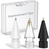 Delidigi 5 Pack Replacement Tips Compatible with Apple Pencil Pro/2nd Generation/1st Gen/USB C, Wear-Resistant iPencil Nibs Accessories Fine Point Precise Control Pen Like Tips - Clear Black White