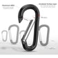 sprookber 3" Aluminum Carabiner D Ring, Caribeener Clips, Spring Snap Hook for Keychain Clip, Set of 10