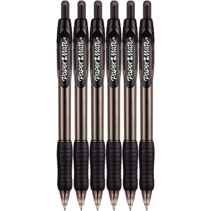 Paper Mate Profile Retractable Ballpoint Pens, 1.4mm, Bold Point, 6-Count (Black)