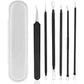 15 PCS Blackhead Remover Pimple Popper Tool Kit,Black Head Removal Extractor for Acne Comedone Whitehead Popping Zit Blemish Facial Skin Care Tools with Metal Case