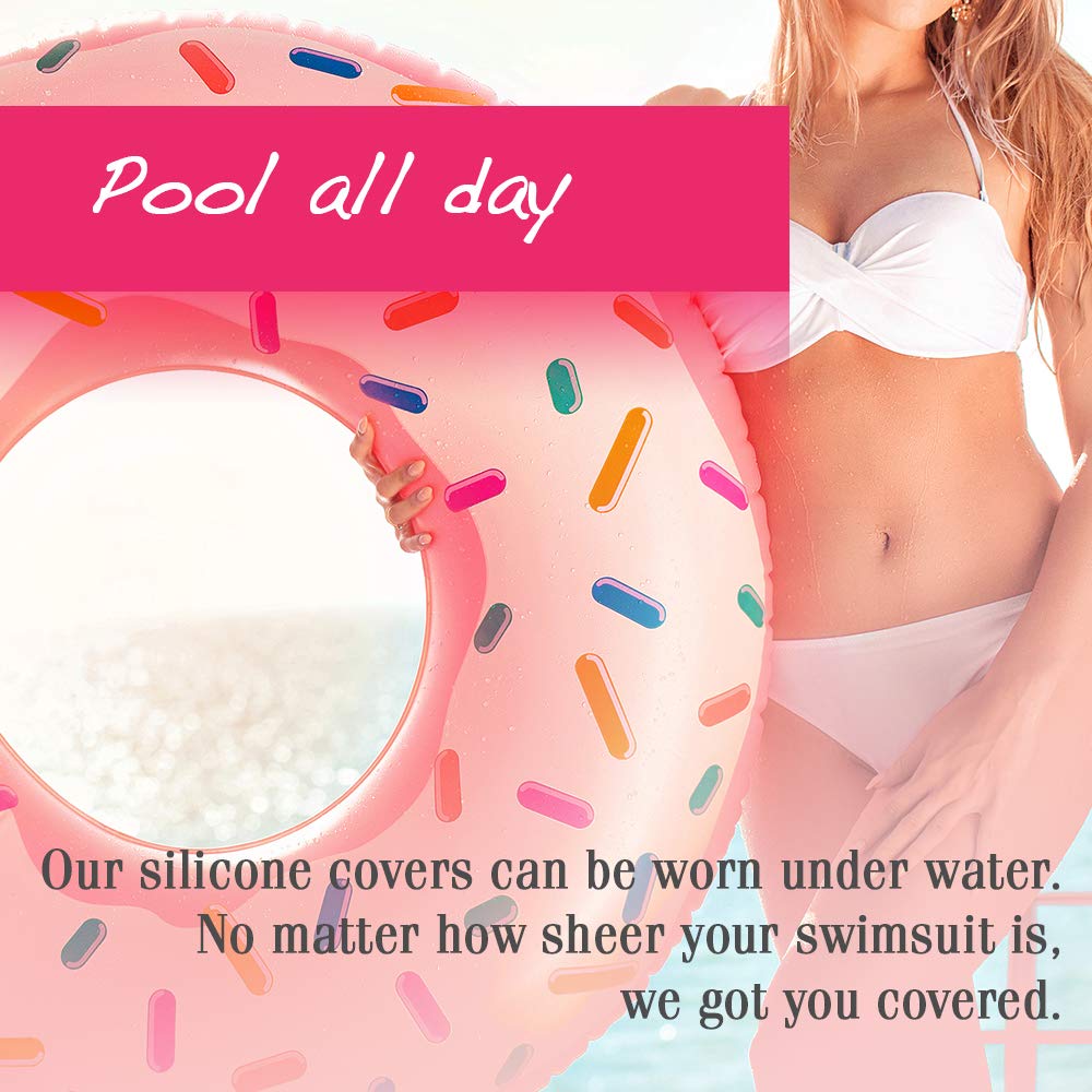 Buy now Hollywood Fashion Secrets Silicone Coverups, Hypoallergenic, Reusable, Washable, Gentle on Skin, Ultra Thin, Self Adhesive, Dark Shade, 1 Pack at indiglob india