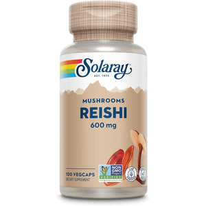 SOLARAY Reishi Mushroom 600mg - Reishi Mushroom Capsules for Immune Support - Vegan, Lab Verified - 60-Day Money-Back Guarantee - 100 Servings, 100 VegCaps