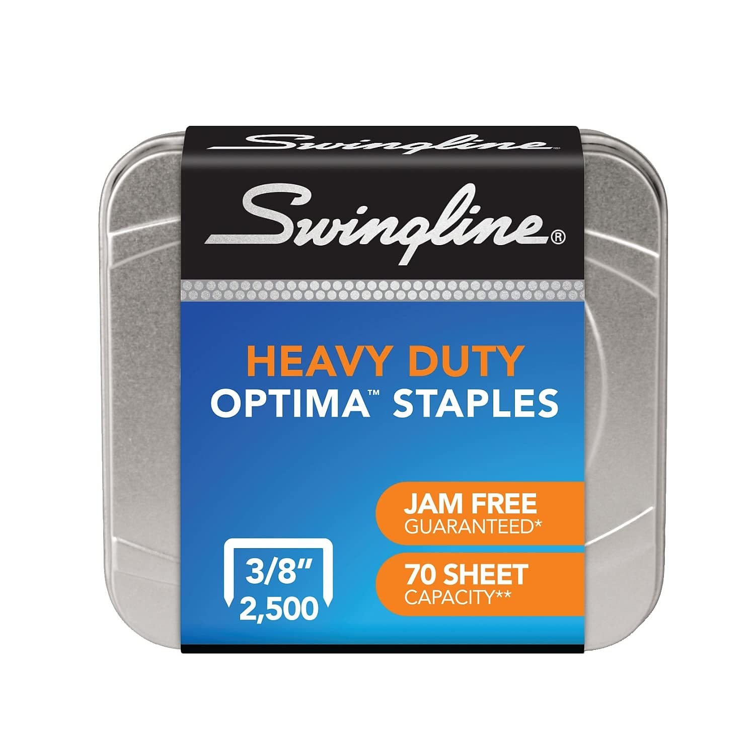 Buy now Swingline Staples, Premium High Capacity for Desktop Staplers, 3/8" Length, 125/Strip, 2500/Box, Jam Free, Optima (35550) at indiglob india