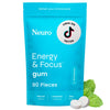 Neuro Energy & Focus Gum - 40mg Natural Caffeine Gum & Nootropic Energy Supplement with L-Theanine & B Vitamins - Sugar Free, Vegan - Peppermint, 90ct - Peppermint