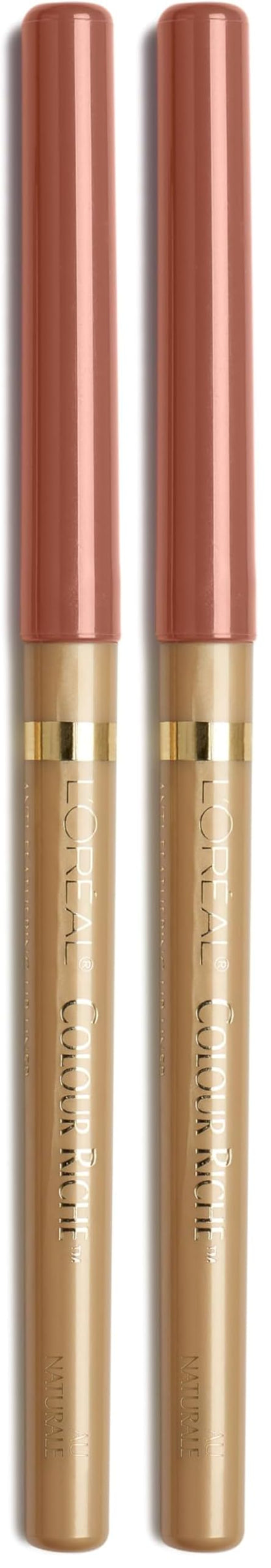 Buy now L'Oreal Paris Colour Riche Lip Liner Pencil, Creamy Lip Liner with Omega 3 and Vitamin E, 783 More Chocolate (Brown) Au Naturale 1 Count (Pack of 2) at indiglob india