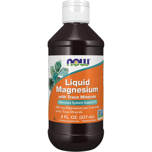 NOW Supplements, Liquid Magnesium with Trace Mineral, Nervous System Support*, 8-Ounce