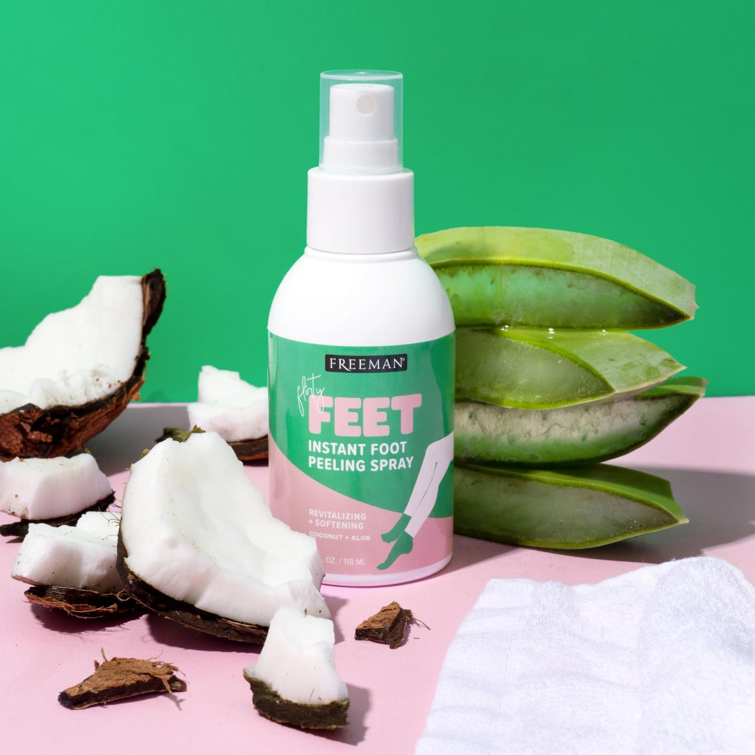 Buy now Freeman Flirty Feet Instant Foot Peeling Spray, Exfoliating Foot Mask For Summer, Moisturizing & Smooth Dry, Cracked Heels, Remove Dead Skin Quickly, Cruelty-Free & Vegan, 4 fl.oz./ 118 ml Bottle at indiglob india