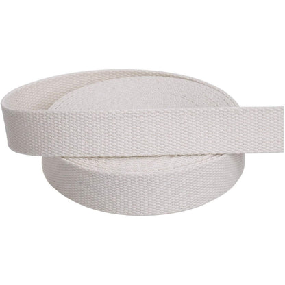 COTOWIN 2" Wide Thick Heavy Cotton Webbing，6 Yards (Natural White, 2")
