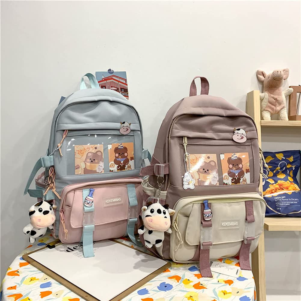 Buy now JQWSVE Kawaii Backpack with Kawaii Pins and Accessories Cute Backpack Aesthetic Backpack Women Lightweight Travel Rucksack at indiglob india