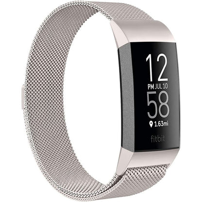 ZWGKKYGYH Metal Bands Compatible with Fitbit Charge 4/Charge 3/Charge 3 SE, Stainless Steel Mesh Band Replacement Accessories Bracelet Strap for Women Men, Silver Small