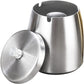 Ash tray Outdoors Indoors,Large Ashtray with Lid for Cigarettes Outside Patio Indoor,Modern Tabletop Smokeless Windproof Ashtrays for Home Office Patio Balcony-Silver