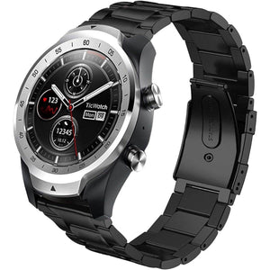 Aimtel Compatible with TicWatch Pro 3 Band/Pro 4G LTE/Pro 2020 Bands, 22mm Stainless Steel Wristband Metal Replacement Strap for Ticwatch Pro Series Smartwatch (Black) - My Store