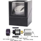 Automatic Single Watch Winder, in Wood Shell and Black Leather/Carbon Fiber Leather, Japanese Motor