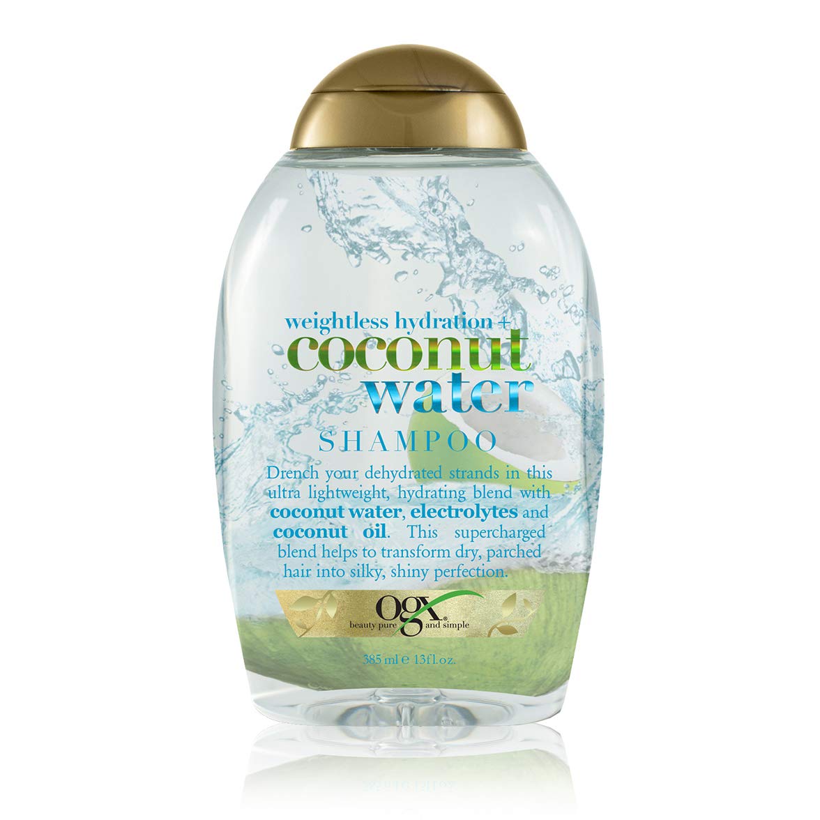Buy now OGX Weightless Hydration + Coconut Water Shampoo, 13 Ounce Bottle, , Lightweight Hydrating Formula Sulfate-Free Surfactants Shampoo at indiglob india