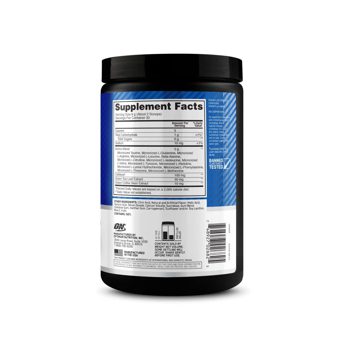 Buy now Optimum Nutrition Amino Energy - Pre Workout with Green Tea, BCAA, Amino Acids, Keto Friendly, Green Coffee Extract, Energy Powder - Blue Raspberry, 30 Servings (Packaging May Vary) at indiglob india