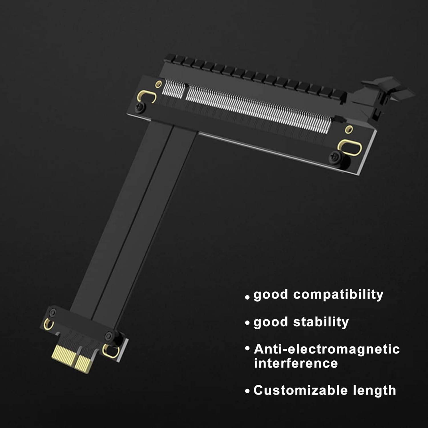 10Gtek PCIe 3.0 Extension Cable, X16 to X1, F to M, Straight to Straight, Cable Length 20cm, P341FM1120 - My Store