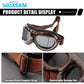 MUXSAM Vintage Motorcycle Goggles, ATV Motocross Goggles, Dirt Bike Racing Riding Off Road Scooter Glasses, Windproof Dustproof Eyewear for Adults Men Women, Copper Frame Smoke Lens