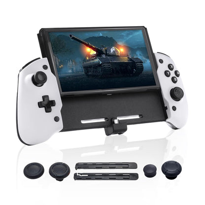 Buy now ECHZOVE Switch Controller Grip, Ergonomic Switch Controller with Six-Axis Gyroscope for Gravity Induction, Twin Motor Vibration, Power-Charging Input Port(NOT for Switch OLED) White at indiglob india