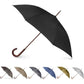 Totes Eco Auto Open Umbrella Classic Wooden J Stick Handle with Easy Grip - Windproof, Rainproof and Durable Canopy Design – Versatile Travel, Perfect for Rainy Days