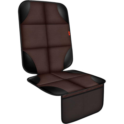 Car Seat Protector 1 Pack Car Seat Cushion Mat Thickest Padding,Waterproof 600D Fabric Car Seat Covers for Non-Slip Backing Mesh Pockets for Baby and Pet (Black, 1 Pack)