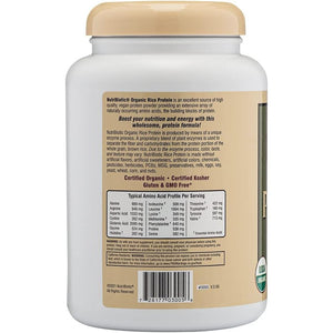 NutriBiotic Certified Organic Rice Protein Vanilla, 1 Lb. 5 Oz | Low Carbohydrate Vegan Protein Powder | Raw, Certified Kosher & Keto Friendly | Made Without Chemicals, GMOs & Gluten | Easy to Digest